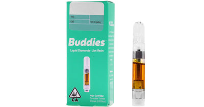 Buddies Brand 1g Liquid Diamonds + Live Resin Cartridge BANANA MANGO
